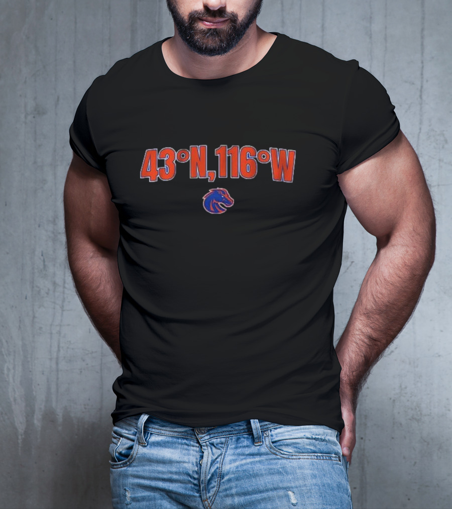 Boise State Football 43 N, 116 W T-Shirt