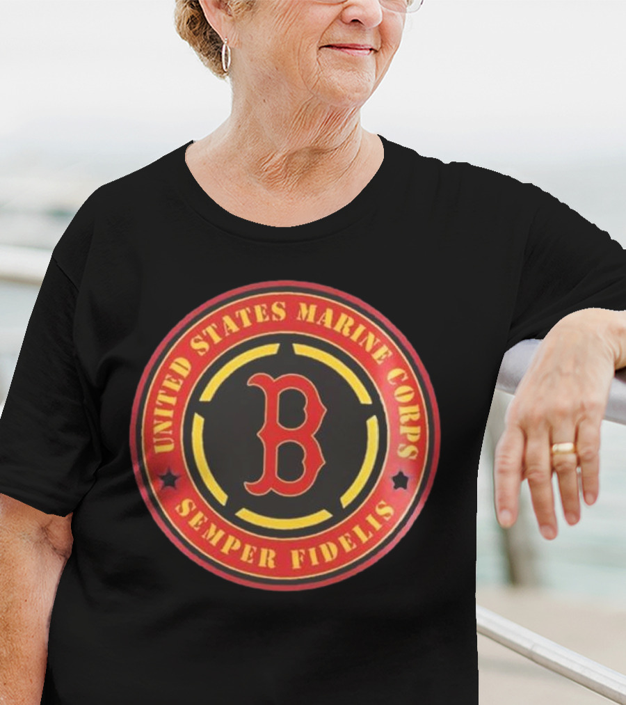 Boston Red Sox MLB United States Marine Corps Semper Fidelis Military Appreciation Night 2025 T-Shirt