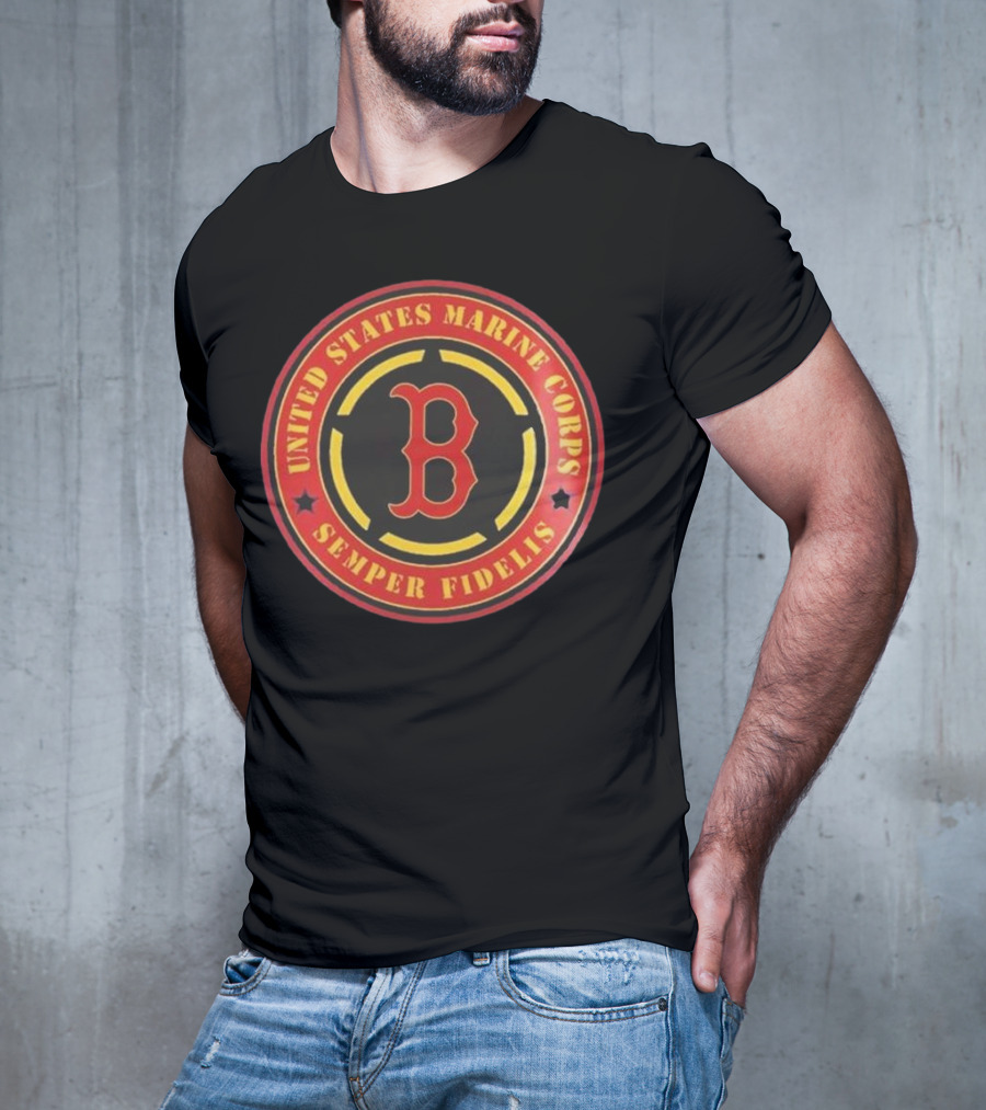 Boston Red Sox MLB United States Marine Corps Semper Fidelis Military Appreciation Night 2025 T-Shirt