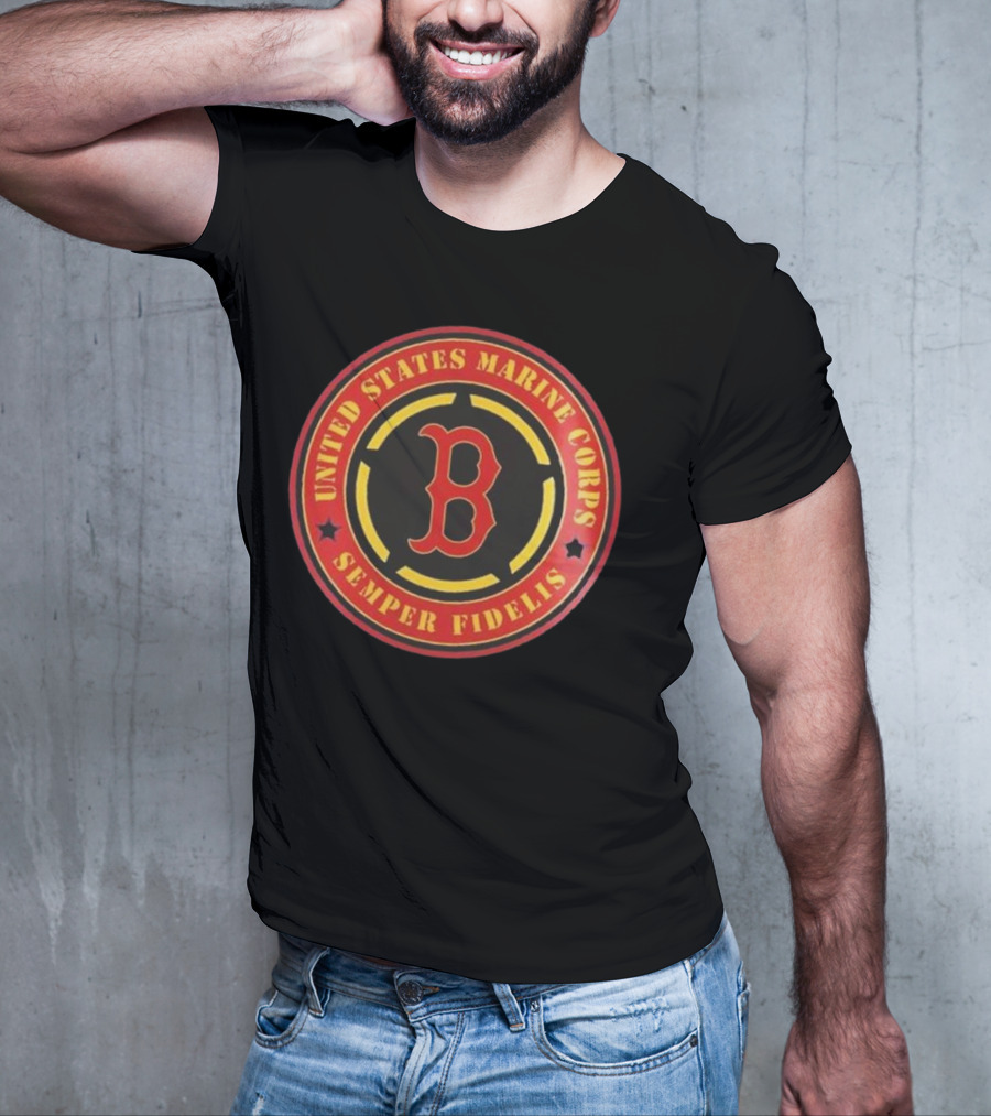 Boston Red Sox MLB United States Marine Corps Semper Fidelis Military Appreciation Night 2025 T-Shirt