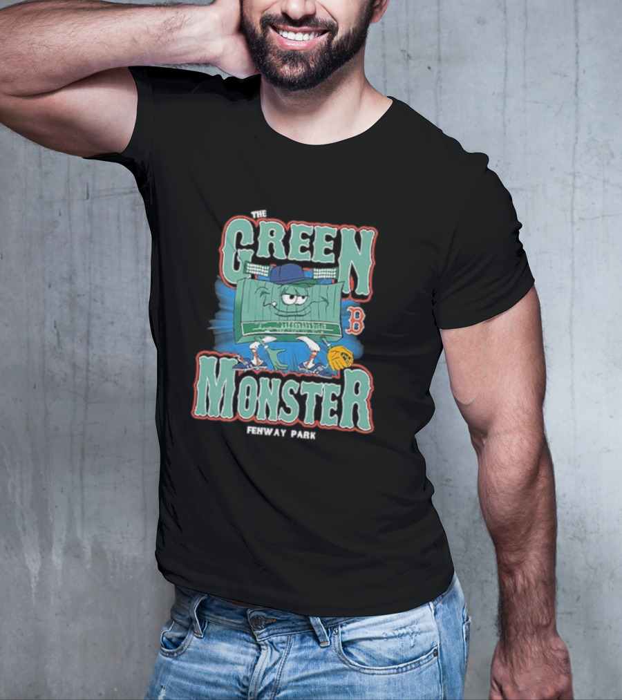 The Green Monster Fenway Park Boston Red Sox Baseball Character T-Shirt