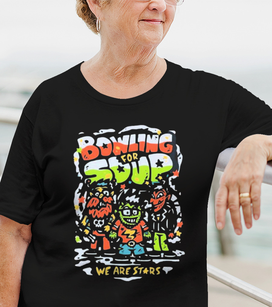 Bowling For Soup We Are Stars Cartoon Characters Colorful Artwork T-Shirt