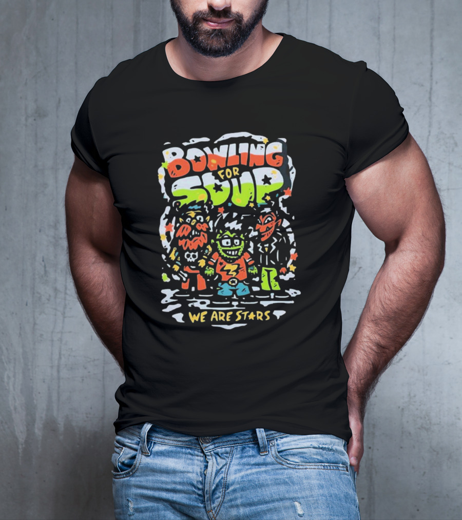 Bowling For Soup We Are Stars Cartoon Characters Colorful Artwork T-Shirt