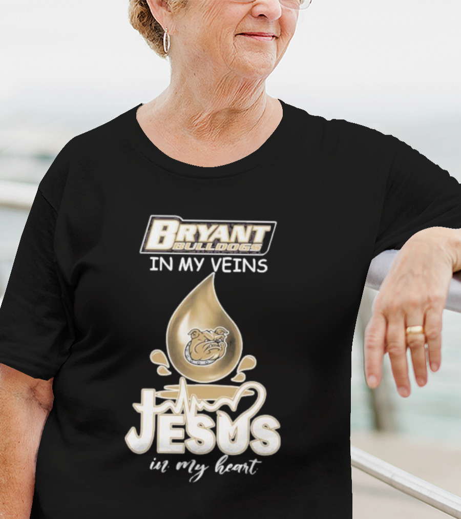 Bryant Bulldogs In My Veins Jesus In My Heart T-Shirt