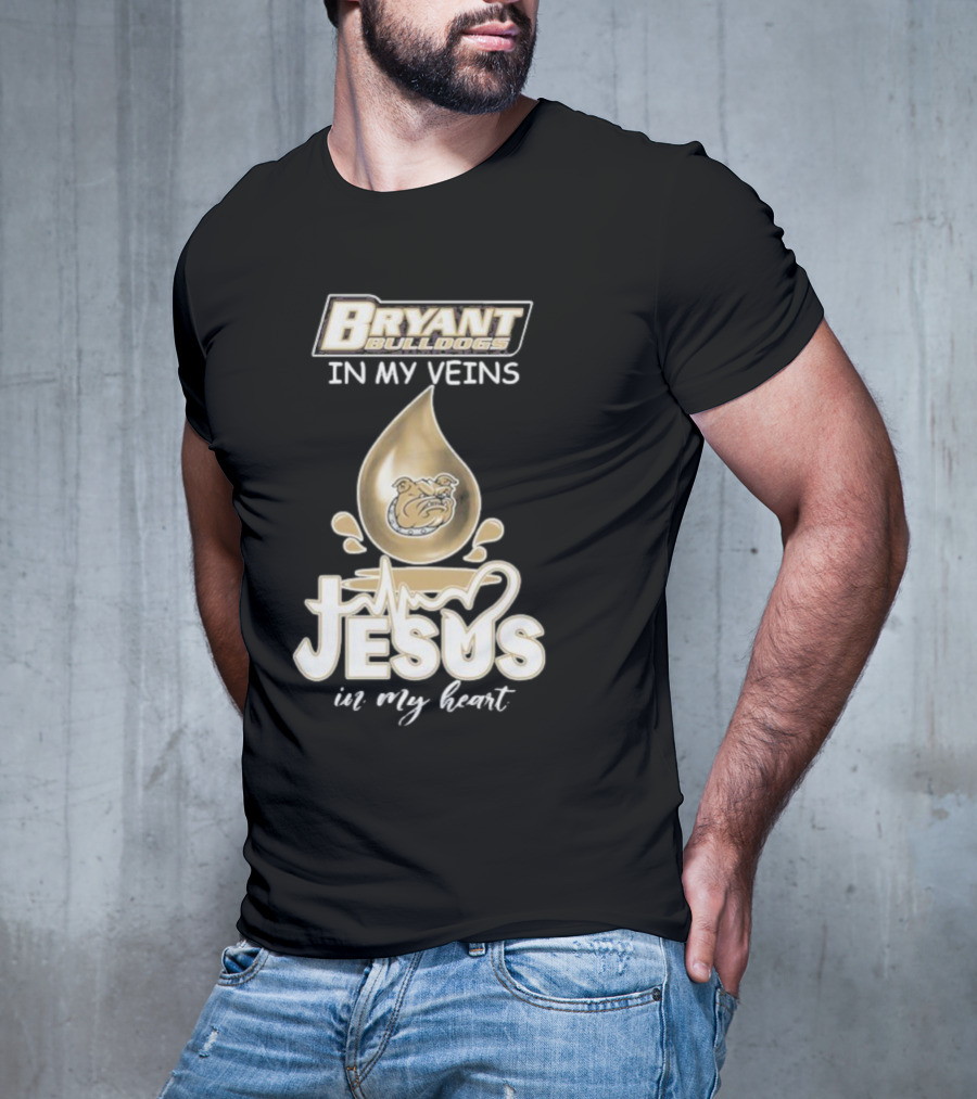 Bryant Bulldogs In My Veins Jesus In My Heart T-Shirt