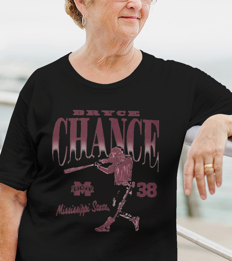 Bryce Chance Illustrated #38 Mississippi State Bulldogs Baseball NCAA 2025 Graphic T-Shirt