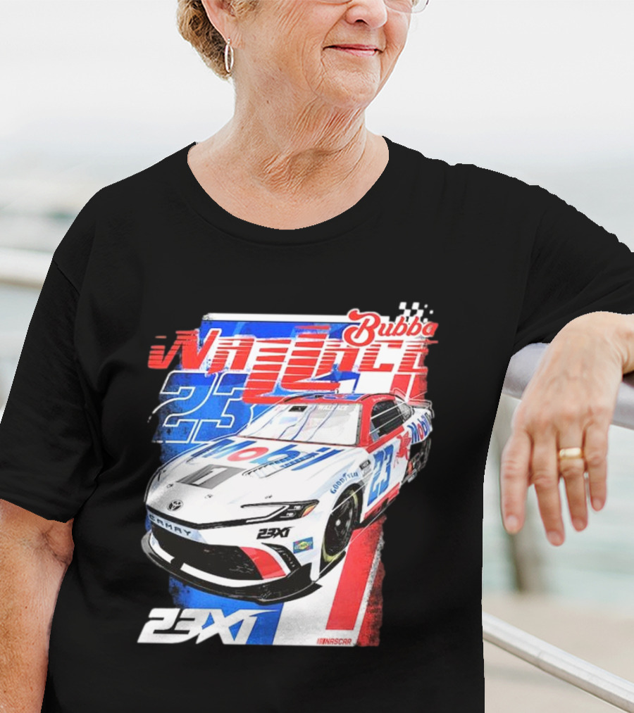 Bubba Wallace 23XI NASCAR Mobil 1 Camry Racing 23X1 T-Shirt