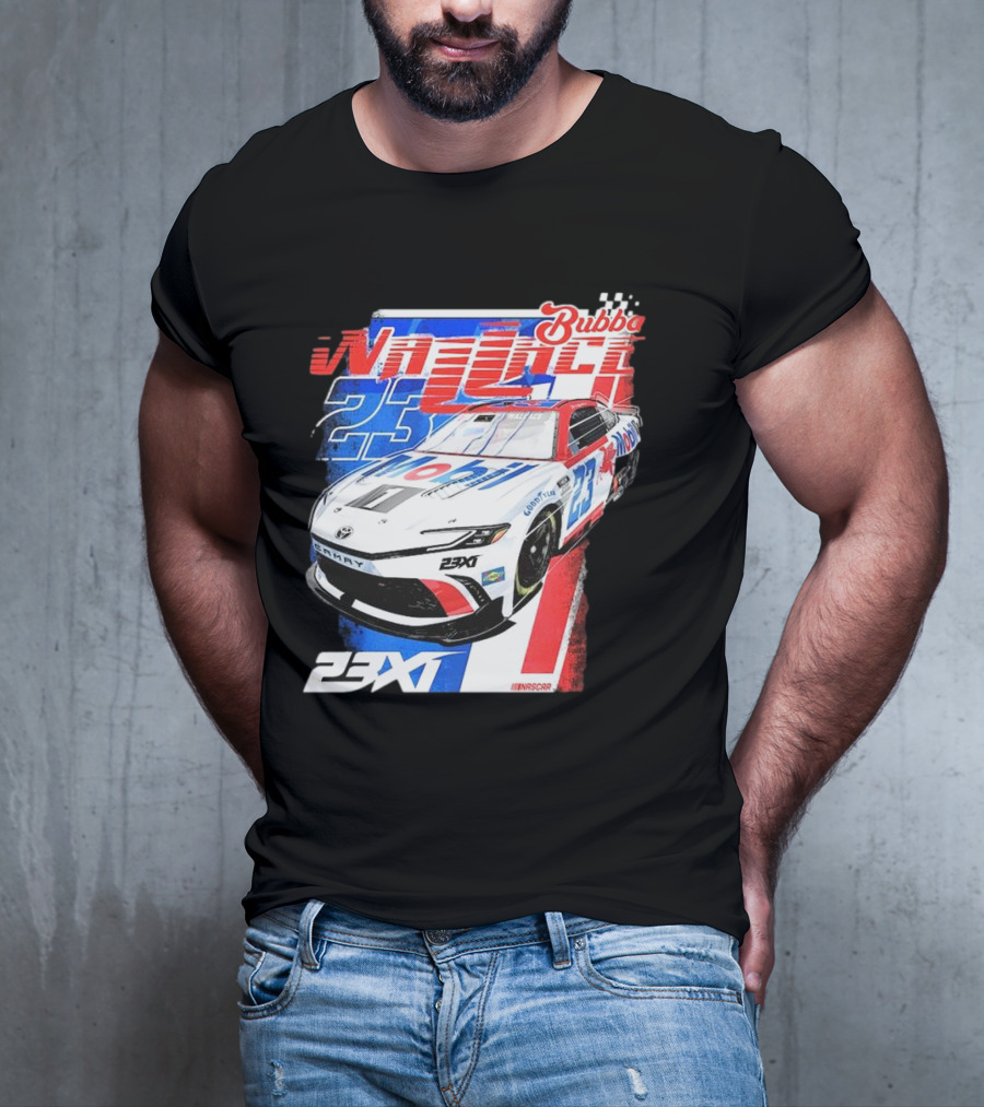 Bubba Wallace 23XI NASCAR Mobil 1 Camry Racing 23X1 T-Shirt