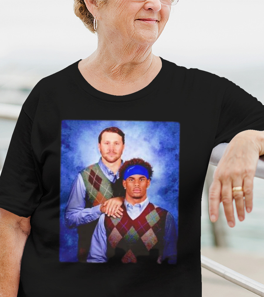 Buffalo Bills Josh Allen Keon Coleman Step Brothers T-Shirt
