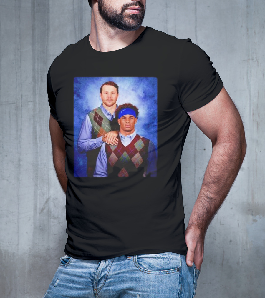 Buffalo Bills Josh Allen Keon Coleman Step Brothers T-Shirt