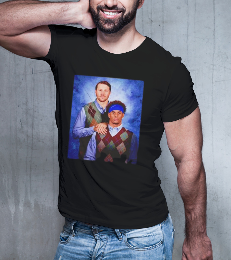 Buffalo Bills Josh Allen Keon Coleman Step Brothers T-Shirt
