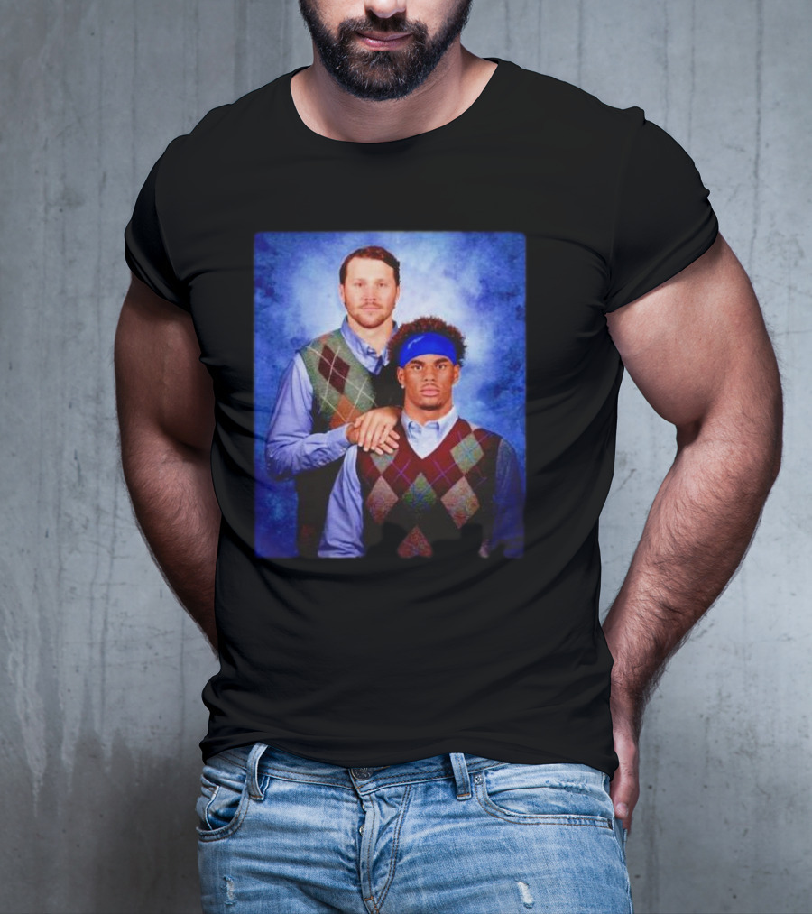 Buffalo Bills Josh Allen Keon Coleman Step Brothers T-Shirt