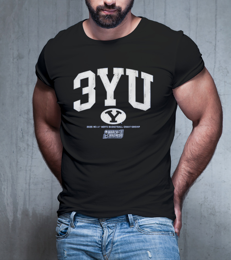 BYU Basketball 3YU NCAA Men’s Basketball March Madness T-Shirt