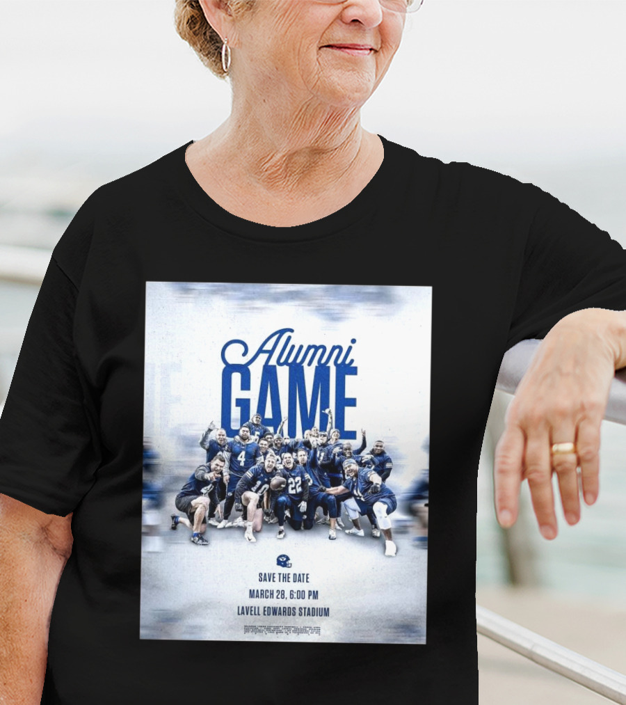 BYU Cougars Alumni Game Save The Date March 28 Lavell Edwards Stadium T-Shirt