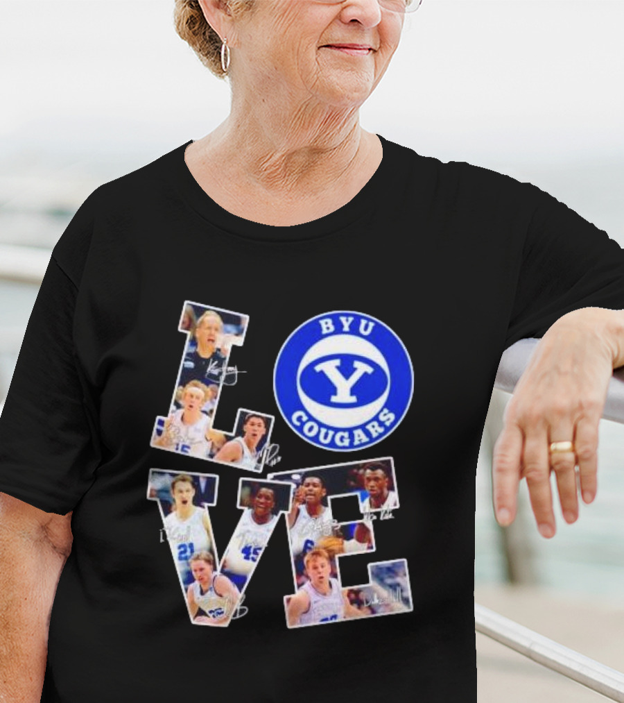 BYU Cougars Love Players Signatures T-Shirt