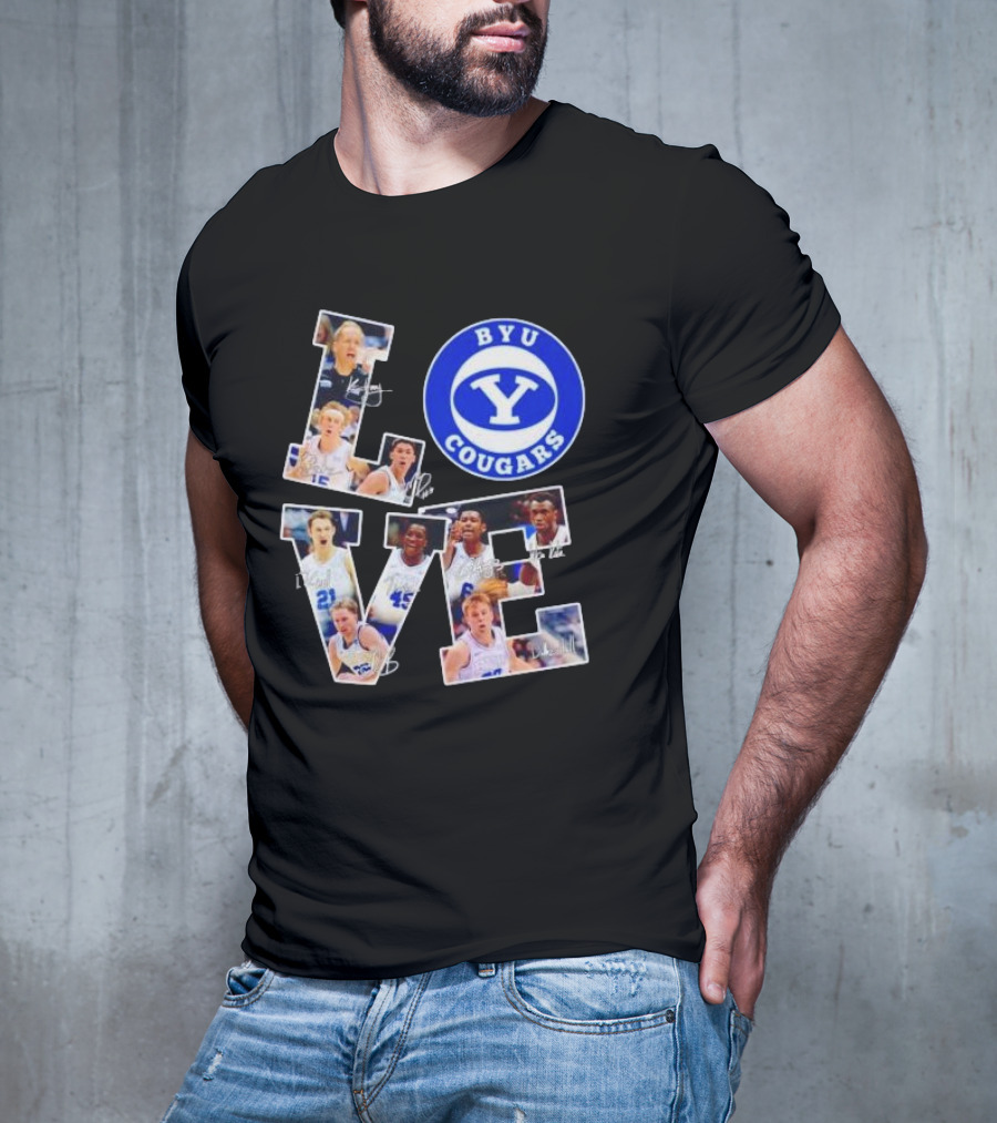 BYU Cougars Love Players Signatures T-Shirt