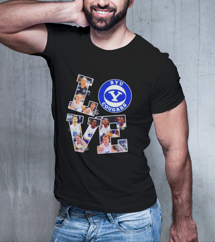 BYU Cougars Love Players Signatures T-Shirt