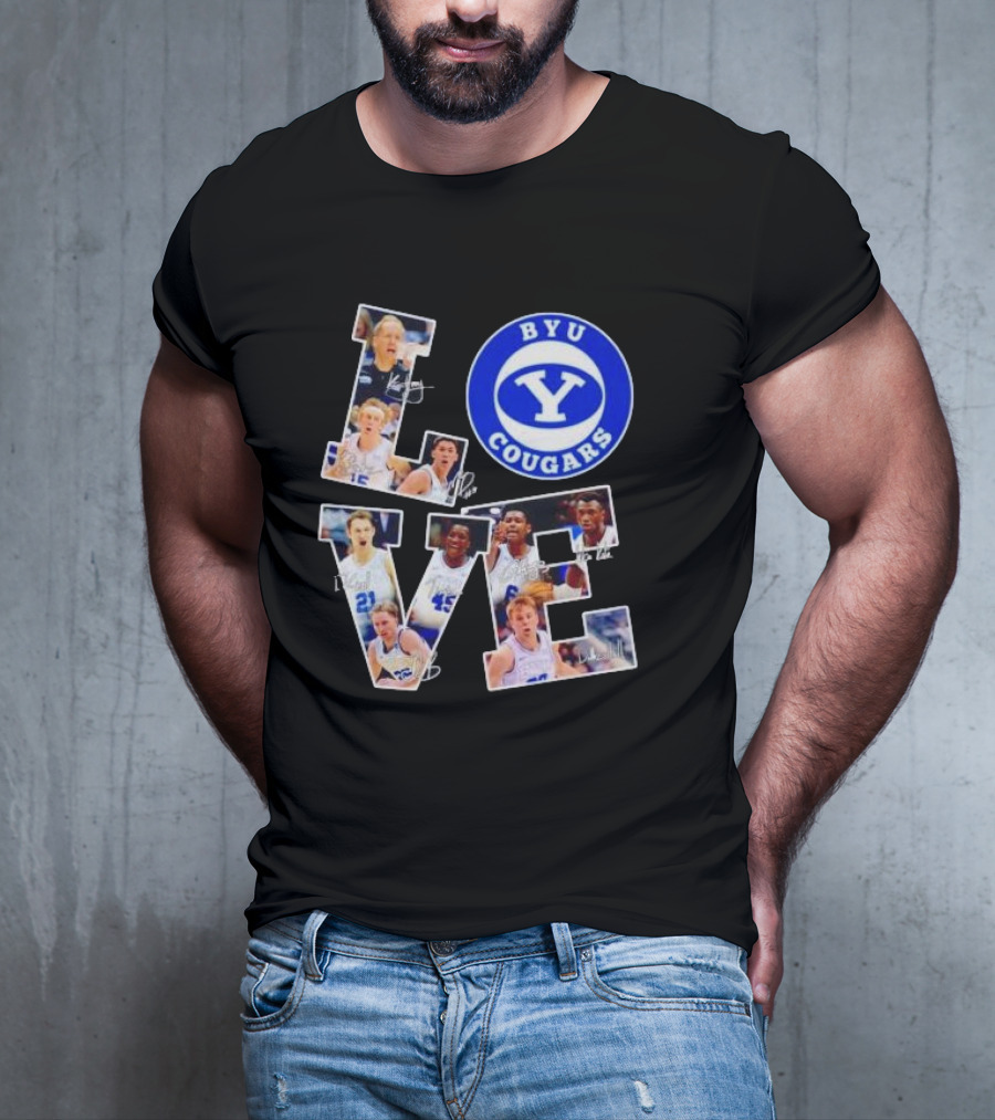 BYU Cougars Love Players Signatures T-Shirt