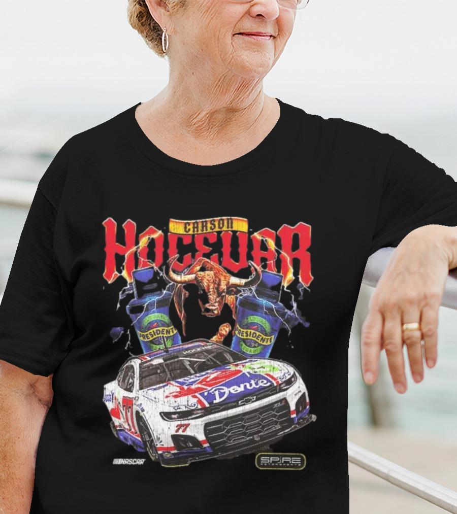 Carson Hocevar E2 Apparel Black Chili’s Car T-Shirt