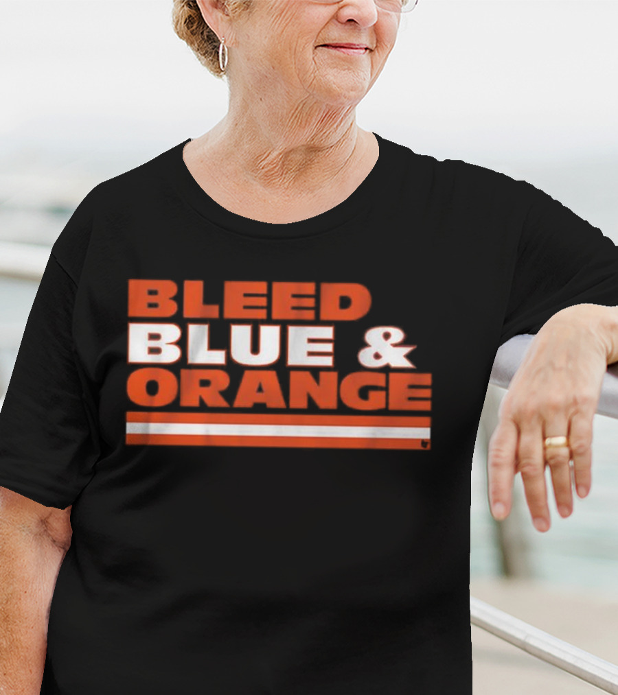 Chicago Football Bleed Blue & Orange T-Shirt