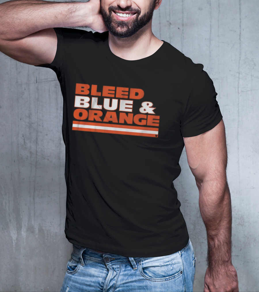Chicago Football Bleed Blue & Orange T-Shirt