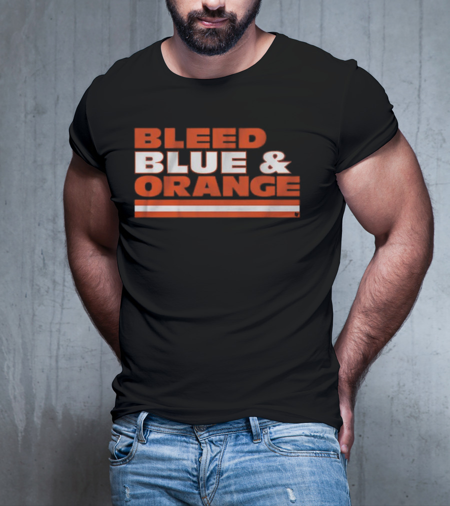 Chicago Football Bleed Blue & Orange T-Shirt