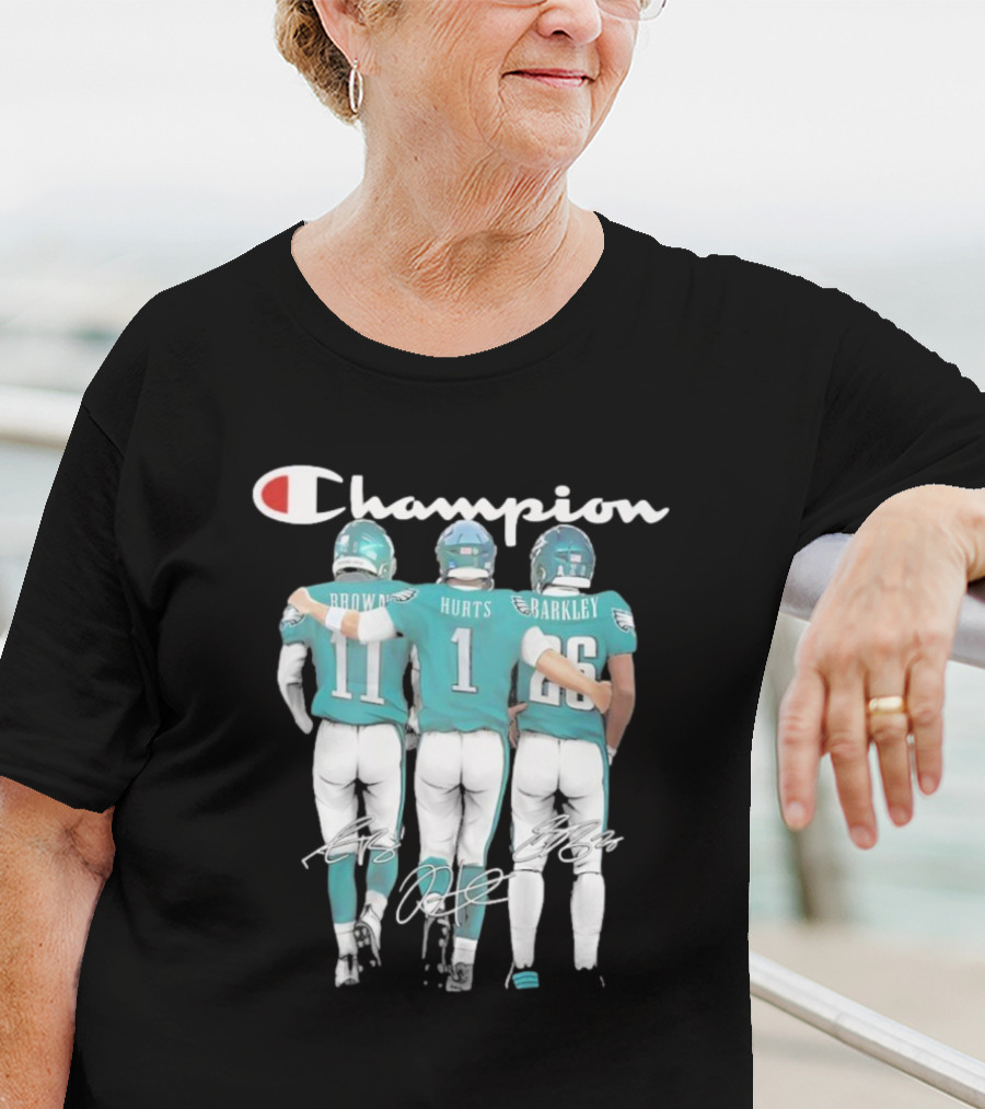 Champion Saquon Barkley Jalen Hurts And Aj Brown T-Shirt