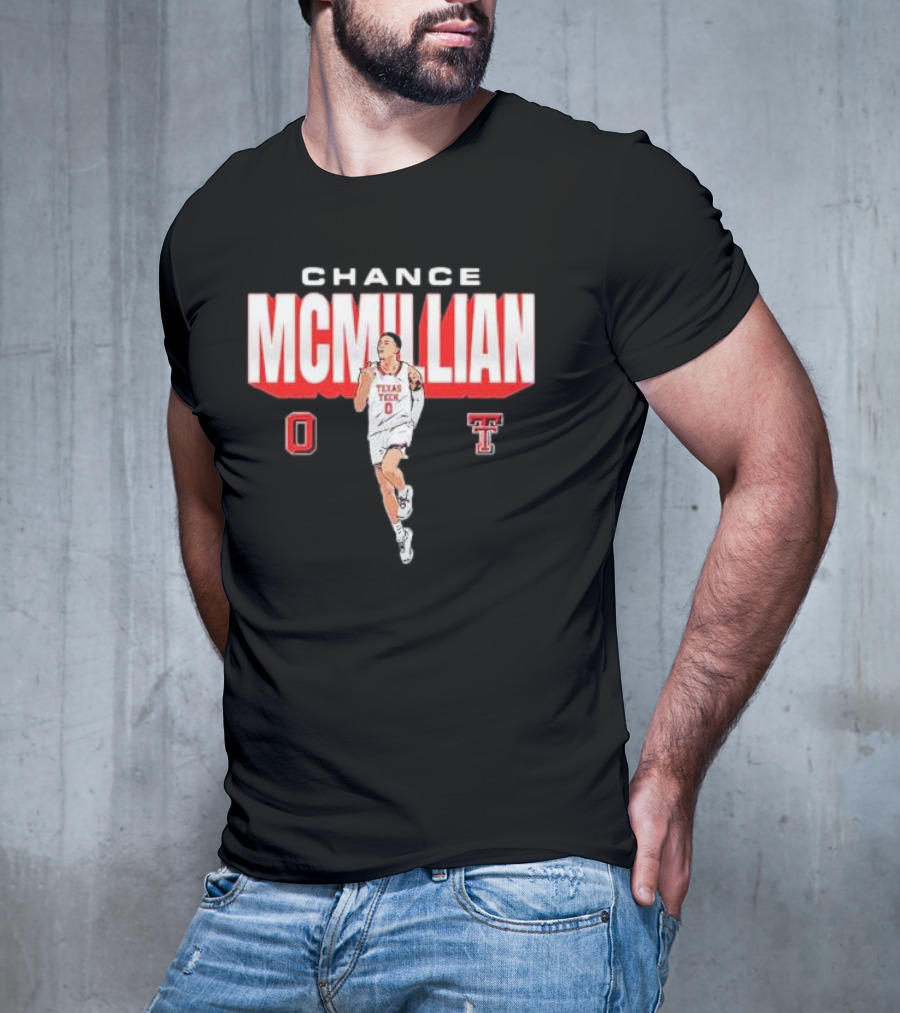 Chance McMillian Texas Tech Red Raiders Cartoon Player T-Shirt