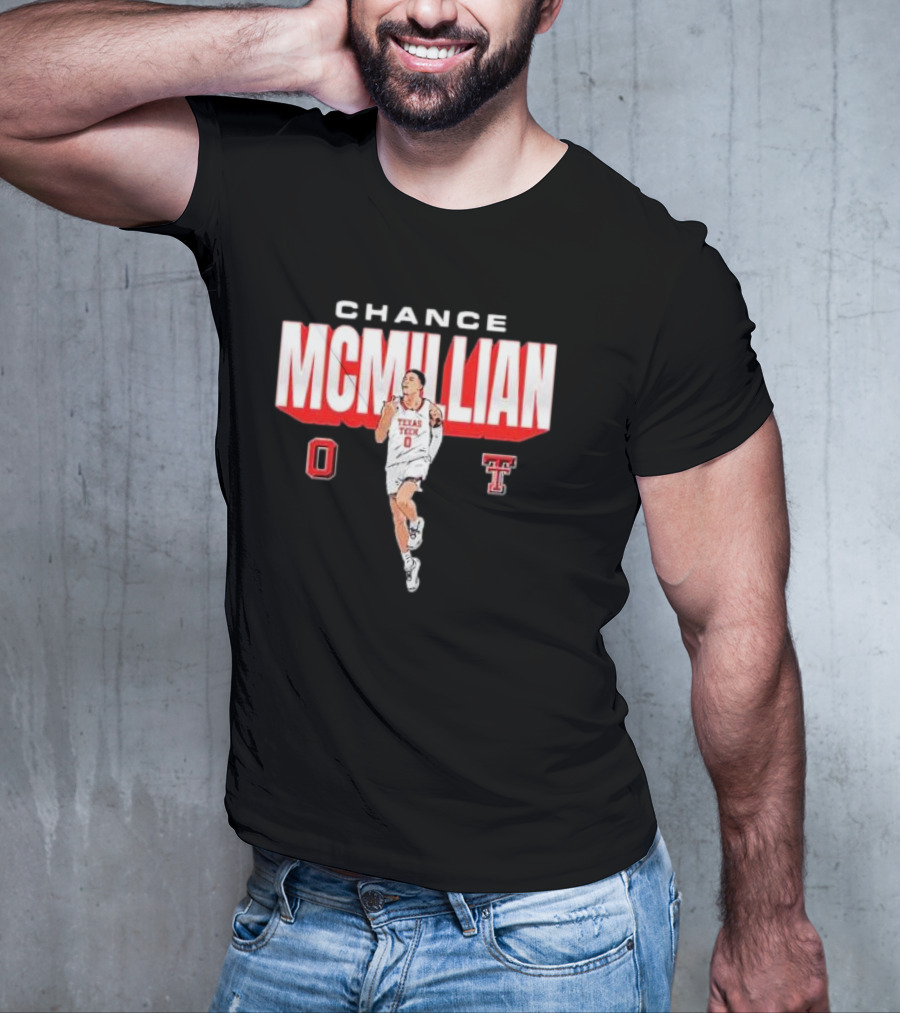 Chance McMillian Texas Tech Red Raiders Cartoon Player T-Shirt