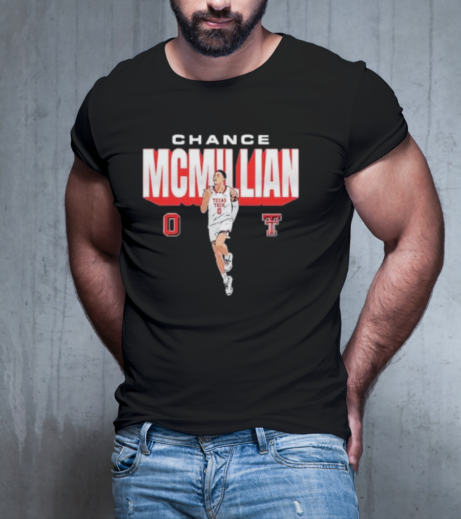 Chance McMillian Texas Tech Red Raiders Cartoon Player T-Shirt
