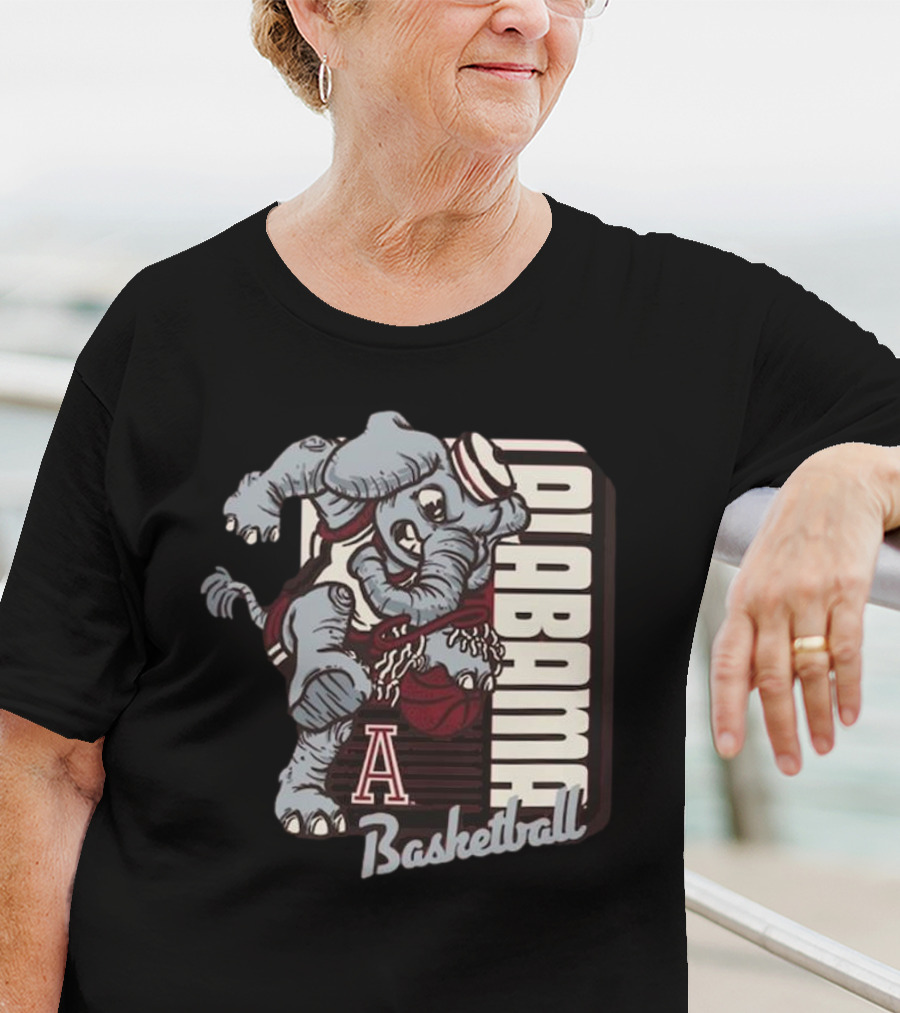 Alabama Basketball Elephant Dunking Mascot Crimson Tide 2025 T-Shirt