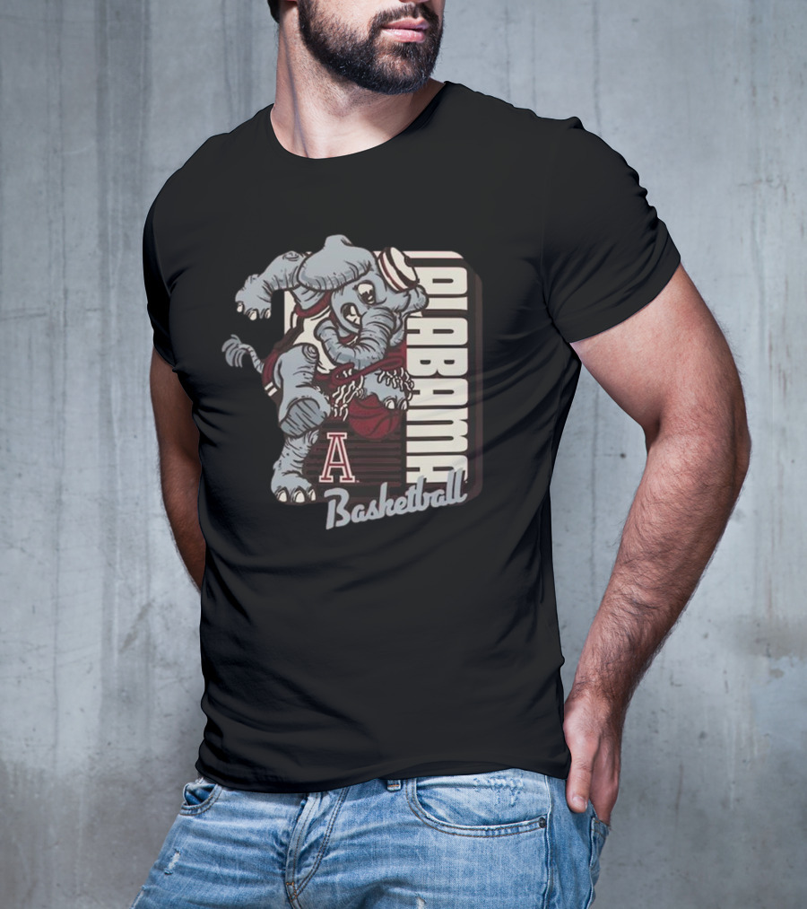 Alabama Basketball Elephant Dunking Mascot Crimson Tide 2025 T-Shirt