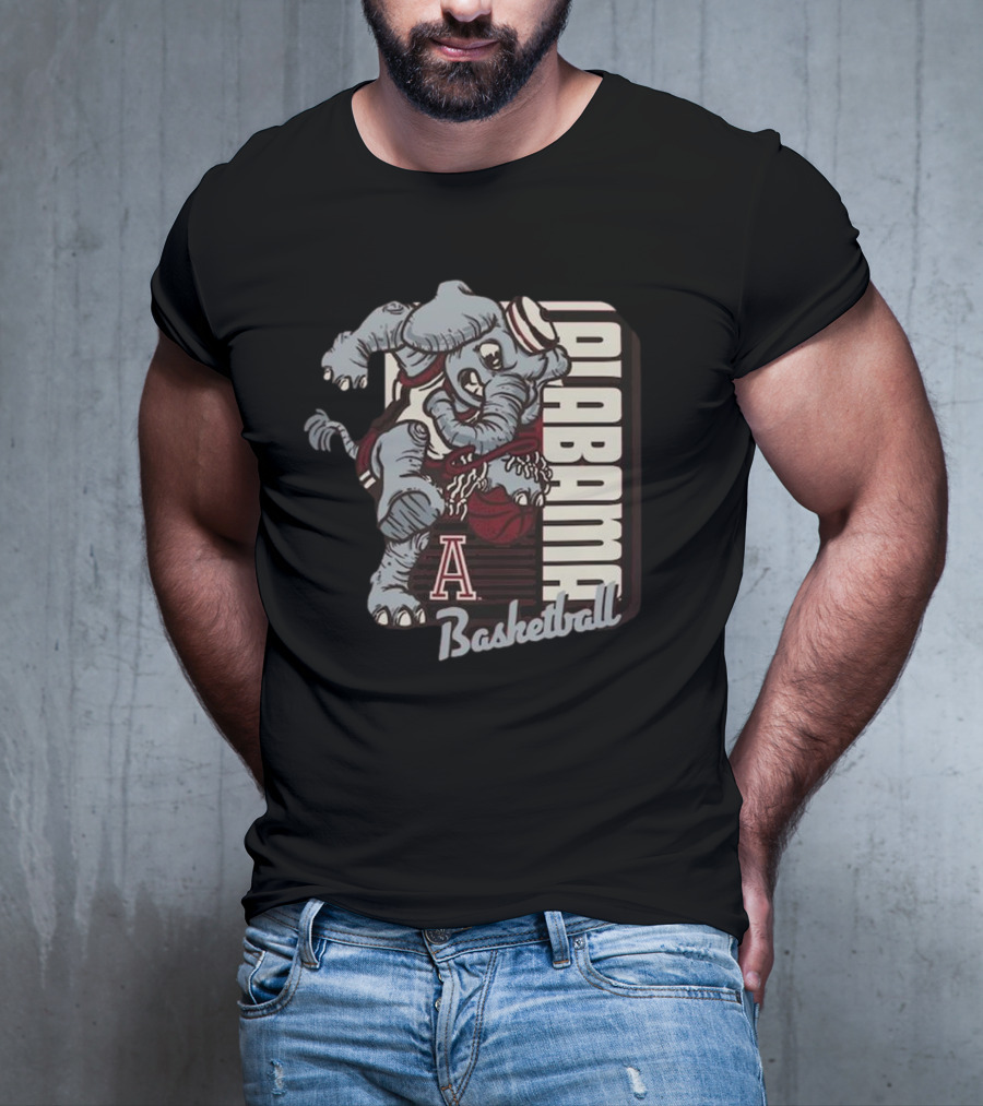 Alabama Basketball Elephant Dunking Mascot Crimson Tide 2025 T-Shirt