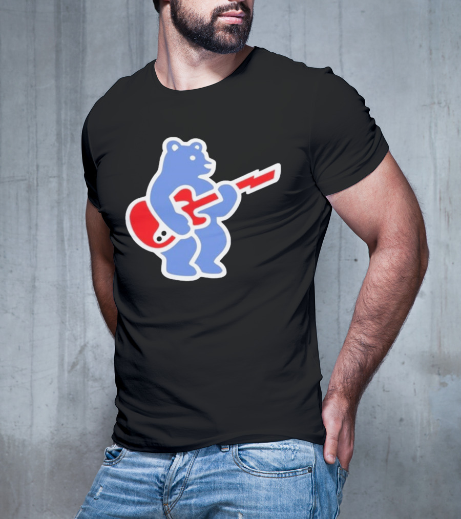 Cubs Bear Guitar Logo T-Shirt