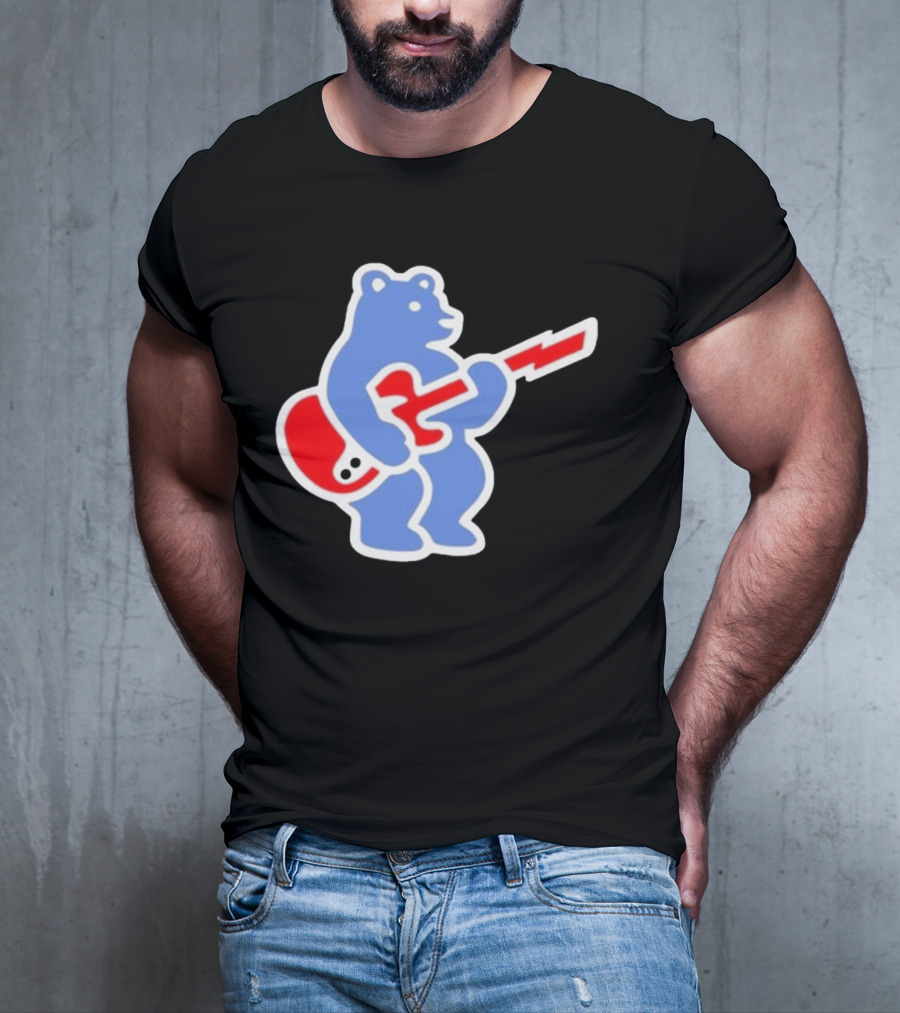 Cubs Bear Guitar Logo T-Shirt
