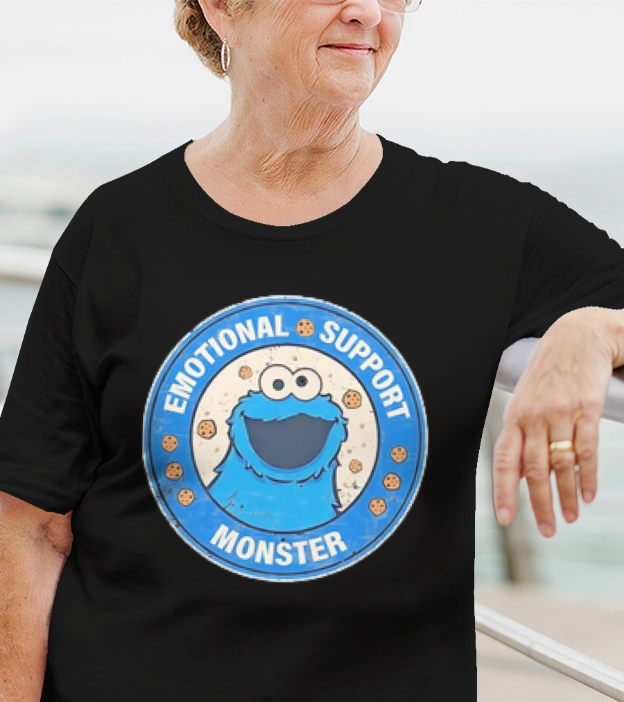 Cookie Monster Emotional Support Monster T-Shirt
