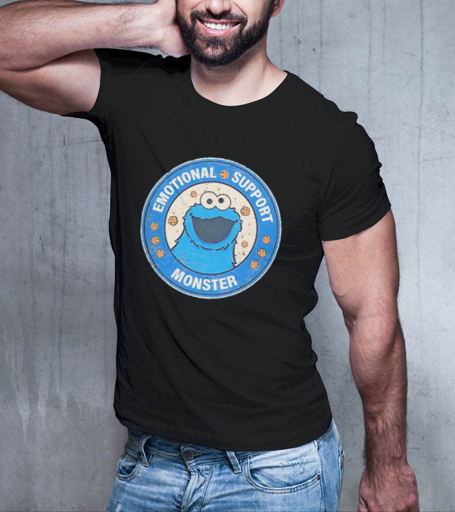 Cookie Monster Emotional Support Monster T-Shirt