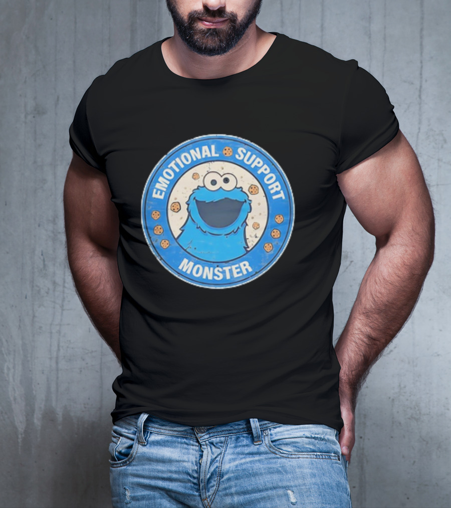 Cookie Monster Emotional Support Monster T-Shirt