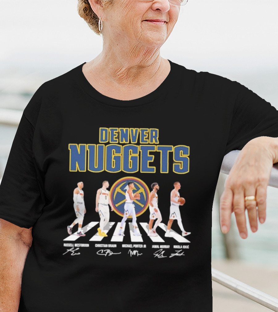 Denver Basketball Abbey Road 2025 Signatures T-Shirt