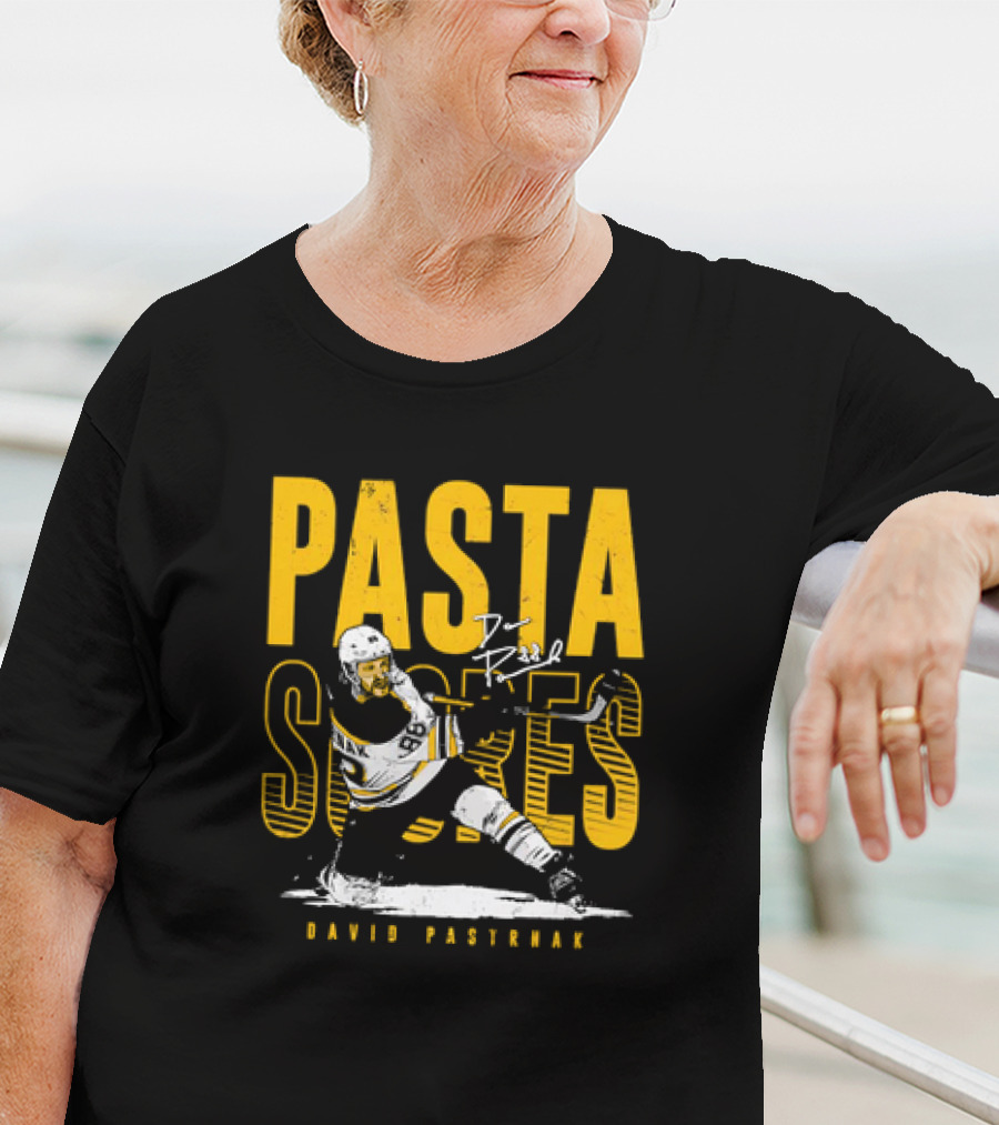 David Pastrnak Boston Bruins NHL Hockey Pasta Scores Signature Vintage T-Shirt
