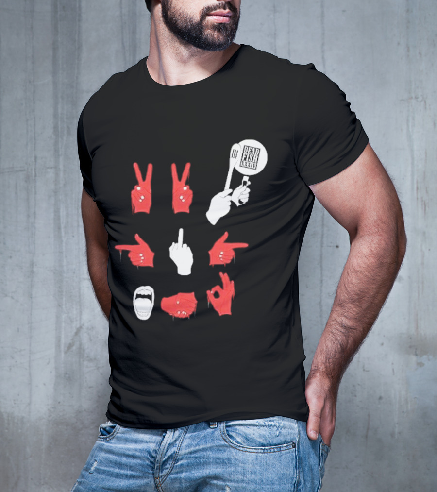 Dead Fish Moletom Careca Sangue Nas Maos 2025 T-Shirt