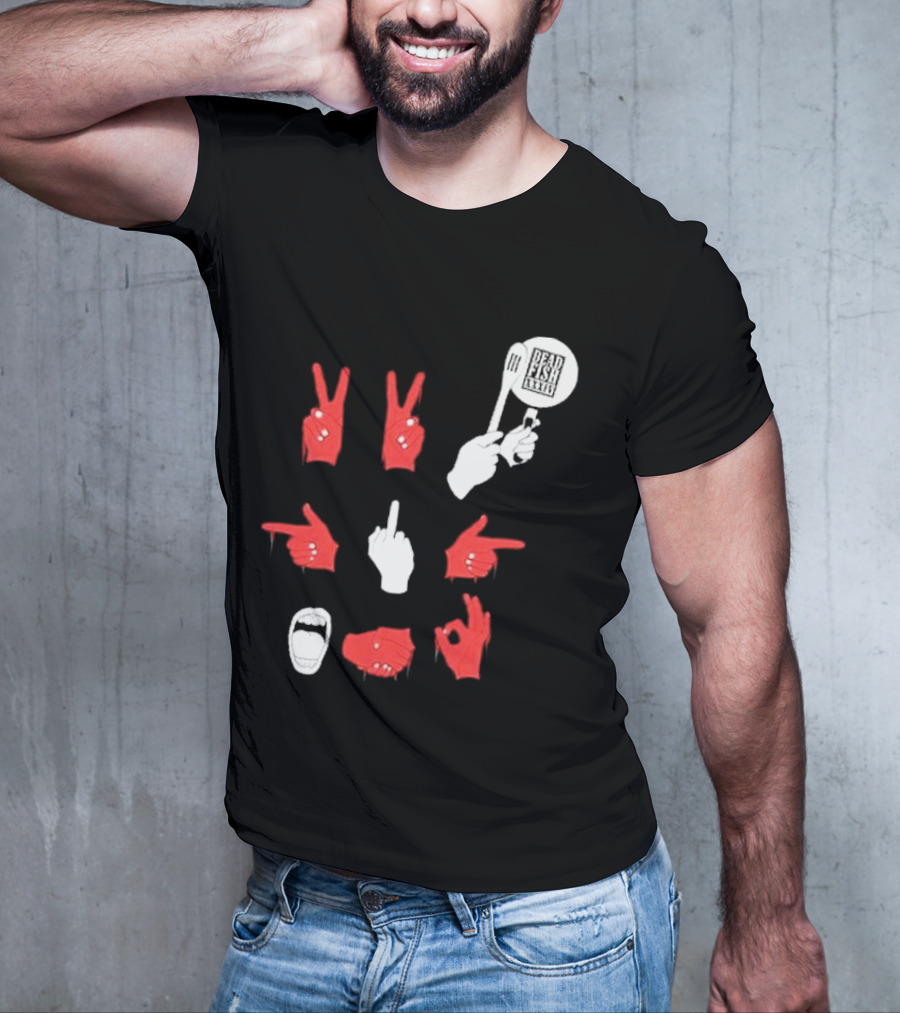 Dead Fish Moletom Careca Sangue Nas Maos 2025 T-Shirt