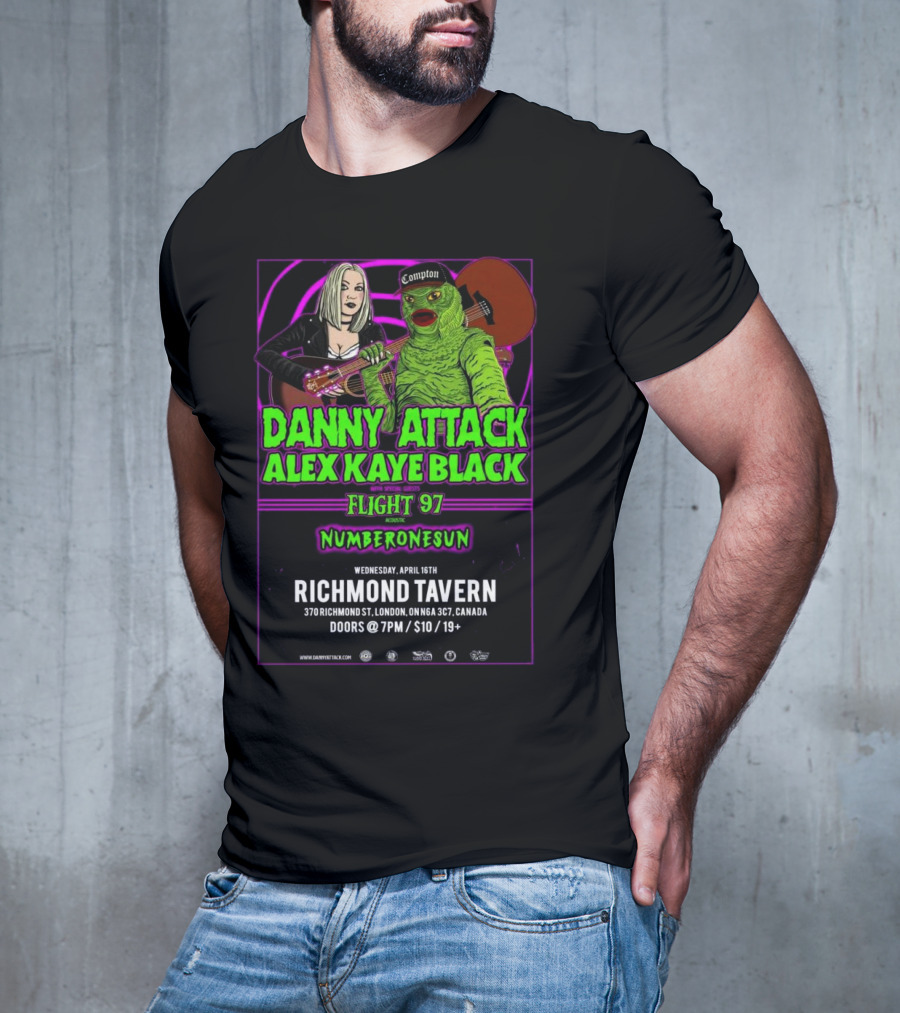 Danny Attack Alex Kaye Black Richmond Tavern London UK Apr 16 2025 T-Shirt