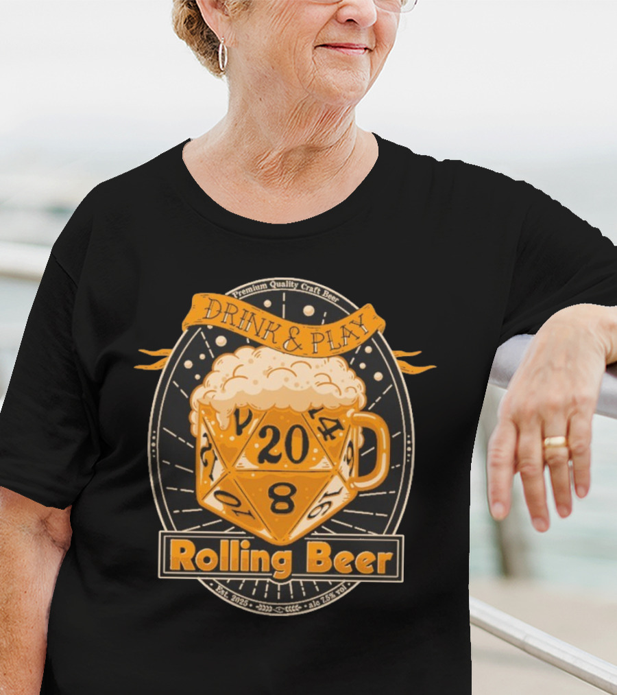 Drink And Play Rolling Beer T-Shirt