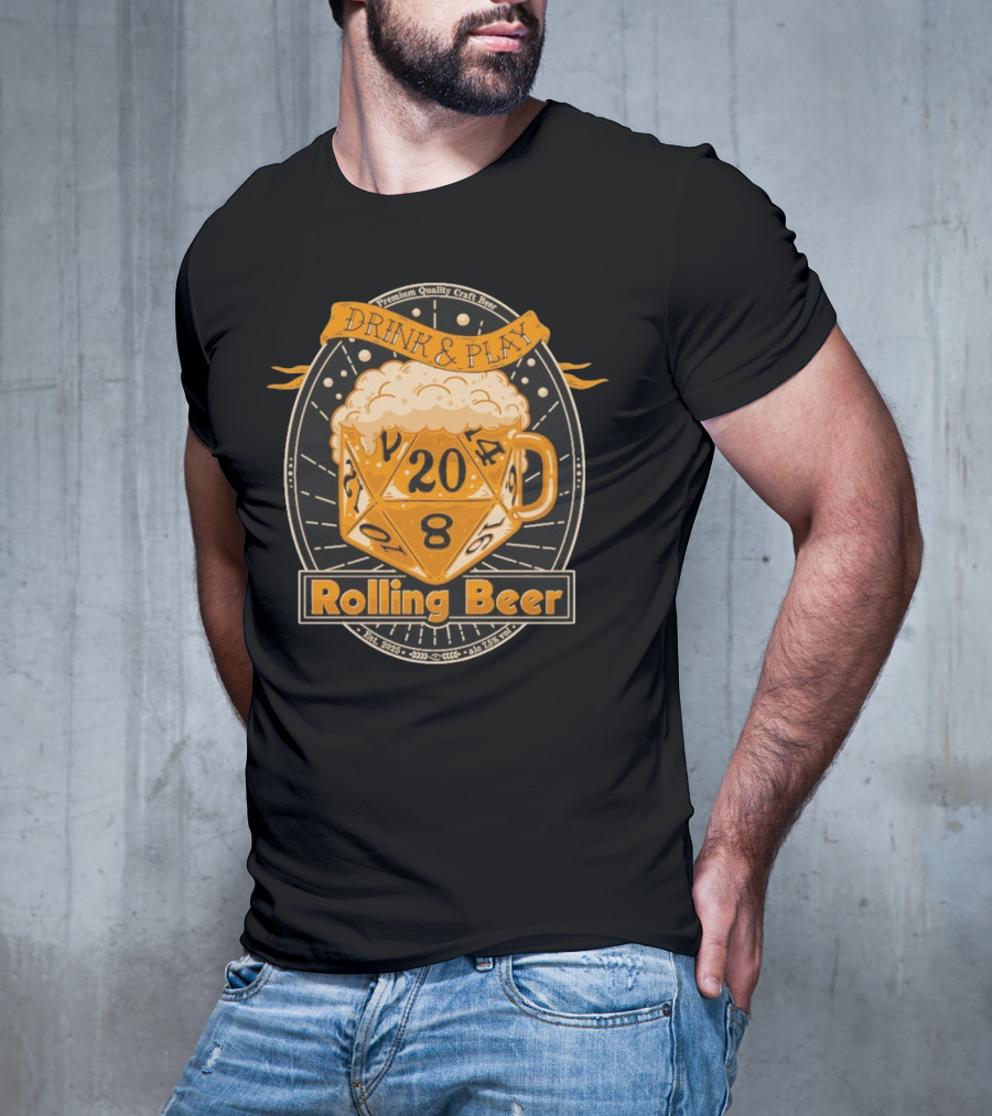 Drink And Play Rolling Beer T-Shirt