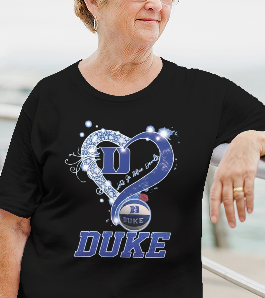 Diamond Heart Let’s Go Duke Blue Devils 2025 T-Shirt