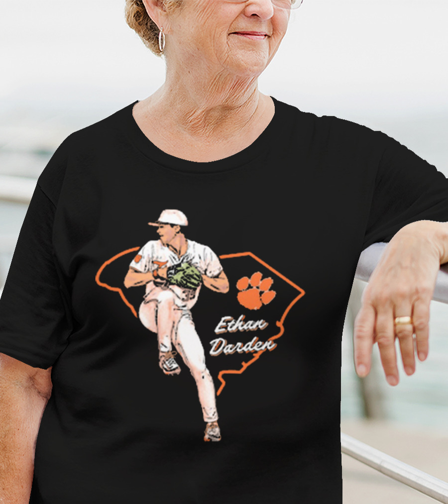 Ethan Darden Hometown Hero Clemson Tigers Baseball NCAA Division I 2025 T-Shirt