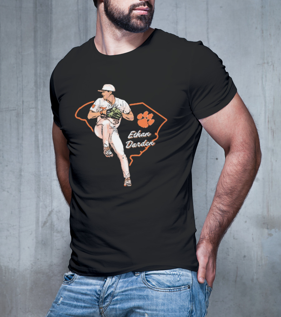 Ethan Darden Hometown Hero Clemson Tigers Baseball NCAA Division I 2025 T-Shirt
