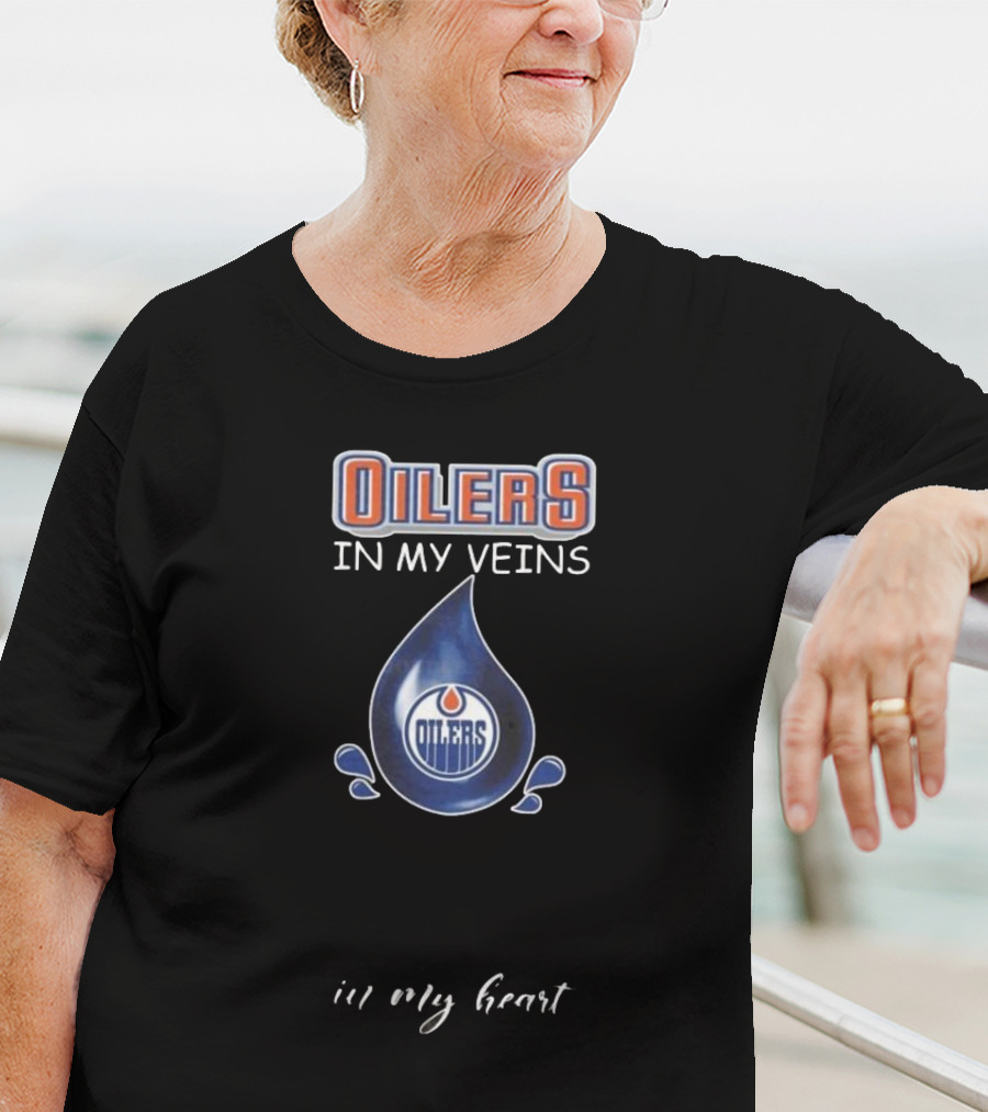 Edmonton Oilers NHL In My Veins Jesus In My Heart 2025 T-Shirt