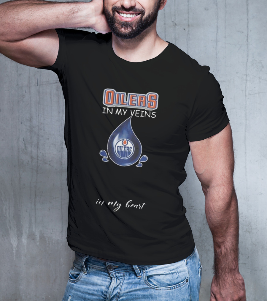 Edmonton Oilers NHL In My Veins Jesus In My Heart 2025 T-Shirt
